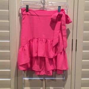 Lily Pulitzer Pink Cosmo Nessa Ruffle Skirt